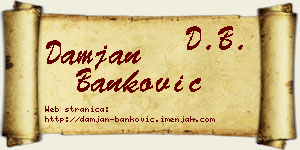 Damjan Banković vizit kartica